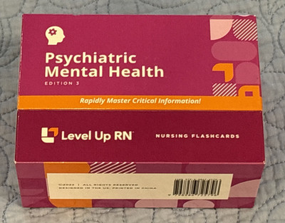 Level Up RN Psychiatric Mental Health Flashcards Edition 3 Study Cards
