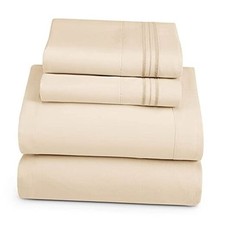 Split King Size Sheets - 5 Piece Bed Sheet Set, Hotel Luxury Double Brushed
