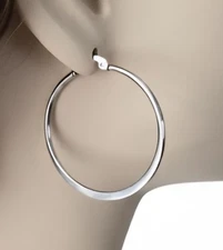 Surgical Steel 1.5in Unbendable Hoop Earrings