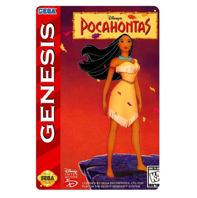Pocahontas Sega Genesis Retro Videospiel Metall Poster - 20 x 30 cm (8 x 12...