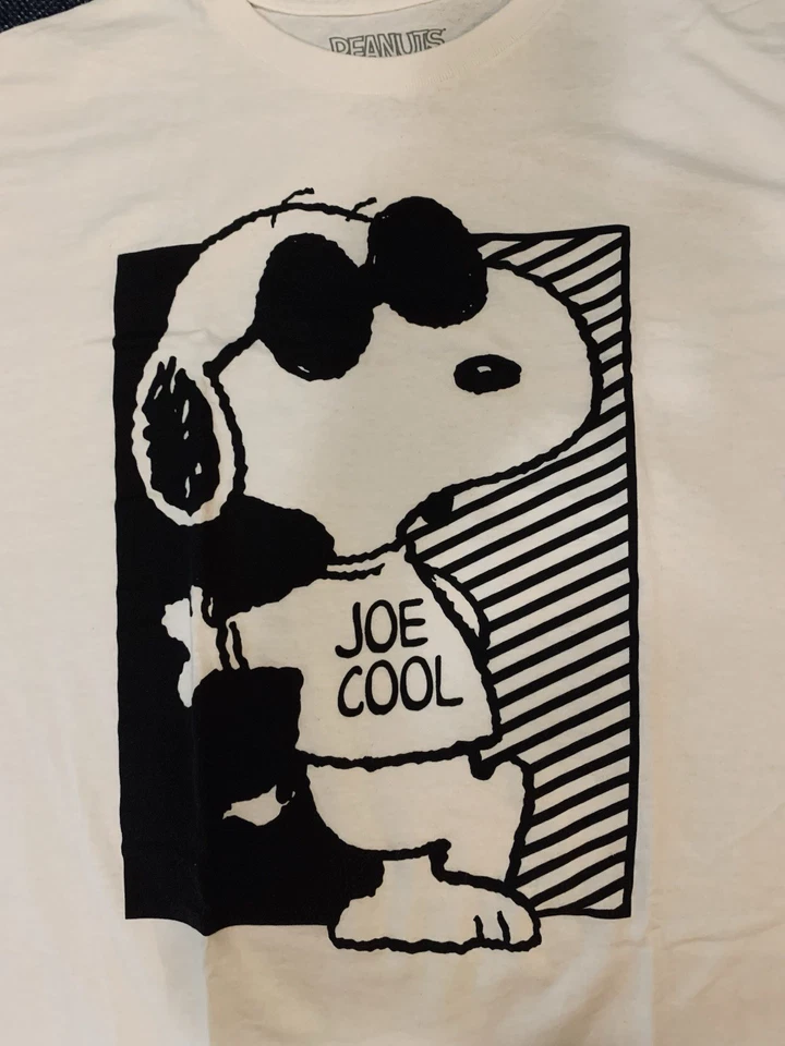 PEANUTS Men's (Size: Large L) White T-Shirt PEANUTS Snoopy Joe Cool - image 2 of 4