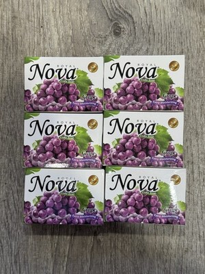 6 Pack!! Royal nova Fruity Soap! Grape Scented. New!