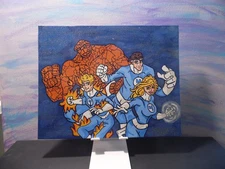 The Fantastic Four 8x10 Flat Canvas Painting