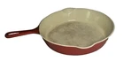 Vintage Griswold Red Enamel Cast Iron Skillet Pan No. 701 Erie PA