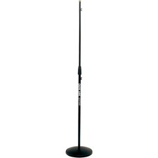 Quik-Lok Round Base Straight Mic Stand