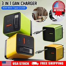 3 In 1 GaN Charger Scalable 80w Max Fast Charger Module With Type C & USB PorAN