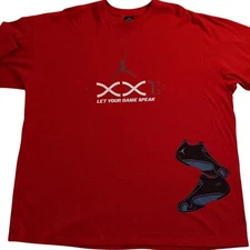 Vintage Air Jordan Jumpman Tee 3XL Red Let Your Game Speak Sneakers Street Sport