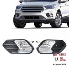 Pair Front Bumper Fog Lights Replacement for 2017 2018 Escape Kuga Lamp Cover