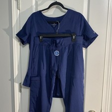 Medichic Women  s Scrub Set Navy Medium Top And Jogger Pants NWT