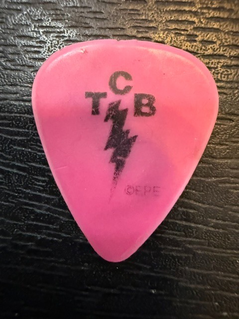 UNKNOWN  / HAND SIGNED ON ONE SIDE???     /  TOUR GUITAR PICK
