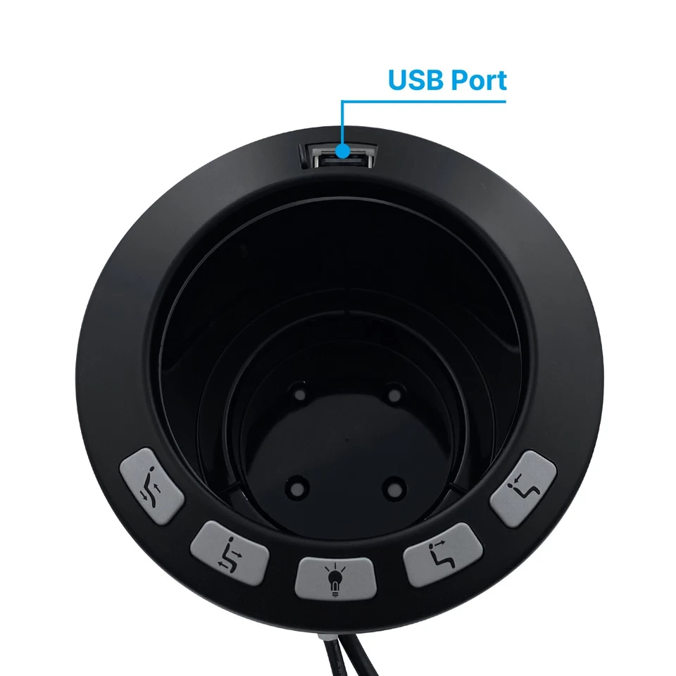 Raffel System CHB R2ULBL 01 Recliner Sofa Theater Cup Holder with USB and Light - Image 3 of 4