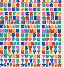 Vintage 1993 Mrs Grossman's Primary Alphabet Stickers -Rainbow ABC 6x6 Block