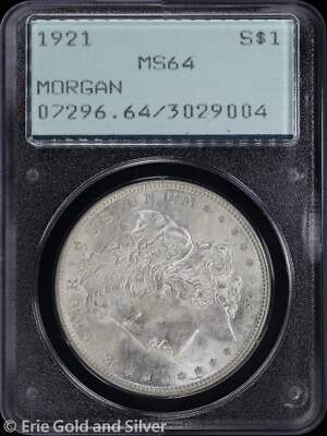 1921-P $1 Morgan Silver Dollar PCGS MS 64 | Rattler Uncirculated