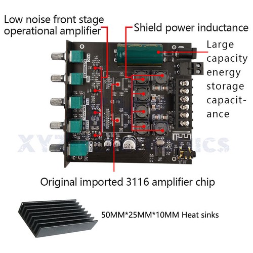 ZK-1002T/ZK-TB21 Bluetooth 5.0 Audio Power Amplifier Module 100W*2 50W*2+100W - Picture 14 of 19