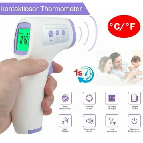 Digital Fieberthermometer Infrarot Thermometer Stirnthermometer Kontaktlos Baby - Bild 1 von 6