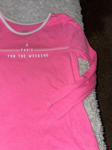 Justice Girls Sz. 14 Pink “ Paris For The Weekend” Top. Cute, Grt Shape - Picture 3 of 8