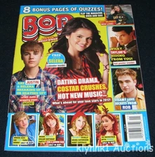 BOP Magazine January 2012 One Direction Selena Big Time Rush Cody Taylor Justin
