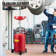 20 Gallon Waste Oil Drain Tank Efficient Portable Oil Change Fluid Transfer