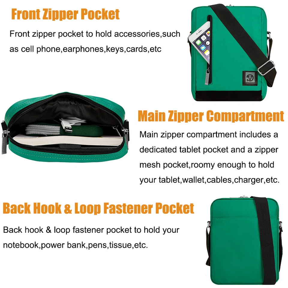 VanGoddy Travel Tablet Shoulder Messenger Bag Carry Case For 11"iPad Pro M4 2024 - Image 2 of 4