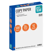 Copy Paper, 8.5" x 11", 20 lb, White, 500 sheets,Multi-Purpose