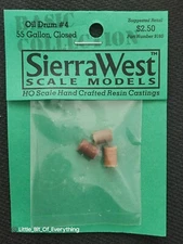 Sierra West Scale Models: Oil Drum 55 Gallon, Closed #9160 - NEW -Fine Miniature