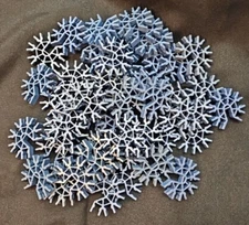 55 Knex Metallic Blue Connectors 7 Position 3D - Standard K'nex Parts Lot