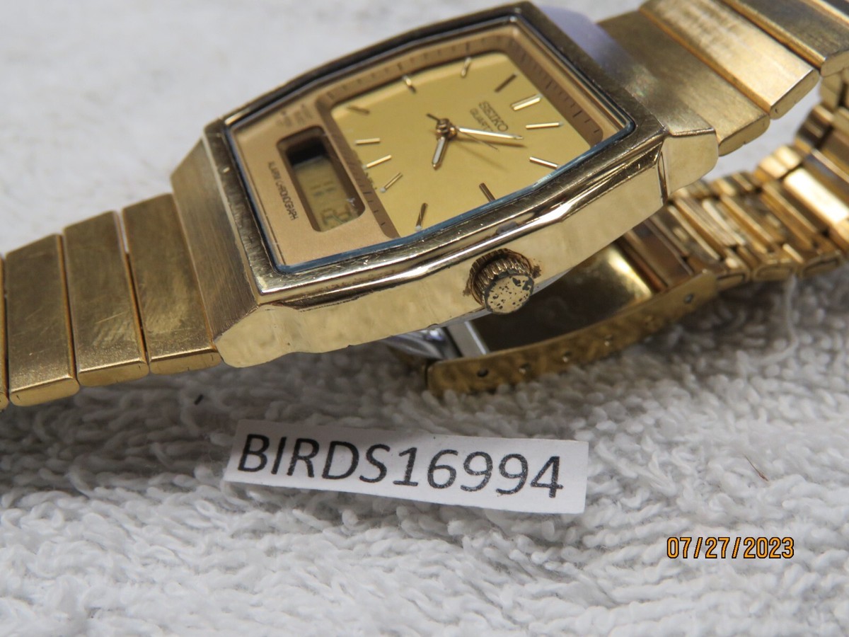 RARE UNIQUE Men's Vintage 1980 Watch SEIKO H601-5400 Alarm