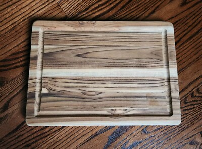 NEW Acacia Wood Cutting Board Reversible 14 x 10½ x 1 Butcher Block Juice Groove