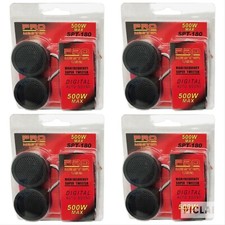 4 Pairs of 1 Inch Car Tweeters Black Super High Frequency Micro Dome Piezo