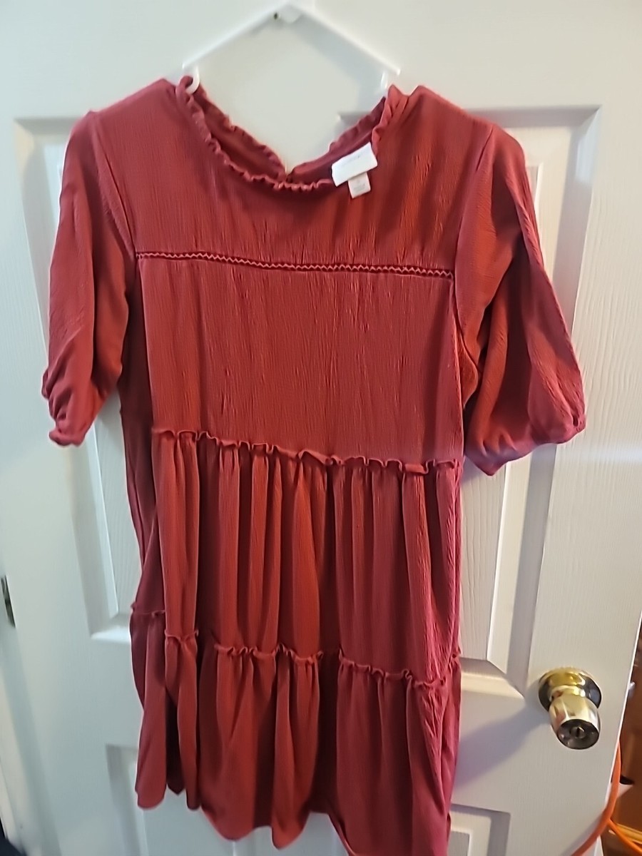 knox rose tiered dress Burnt Knee Small