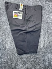 Original Bens 50/50 Blend Work Shorts W48 By Ben Davis In Black Gray NEW
