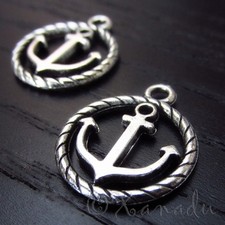 Boat Anchor Wholesale Ocean Nautical Charm Pendants C1527- 10, 20 Or 50PCs