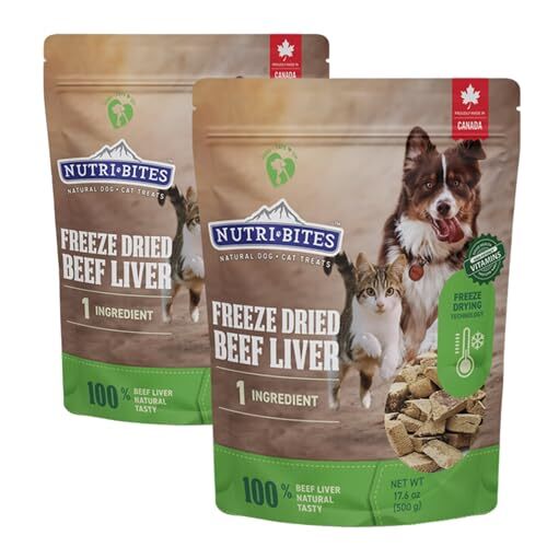 Nutri Bites Freeze Dried Liver Treats for Dogs & Cats HighProtein