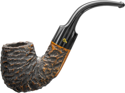 PETERSON ''ARAN'' RUSTIC X220 BENT BILLIARD BRIAR PIPE pfeife *NEW* NO FILTER
