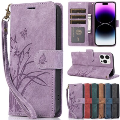 Hülle für iPhone 17 16e 15 14 13 12 11 Pro Max Handy Tasche Leder Wallet Schutz