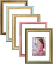 Ornate Picture Frame with White Mat Real Glass 11x14 9x12 8x10