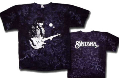SANTANA Tie Dye Shirt | size MEDIUM Carlos Santana Solo playing Guitar | Santana