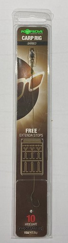Korda Ready Tied Carp Rigs KD Carp Rig Carp Rig Barbed Various Sizes 6, 8, 10 - Picture 2 of 9