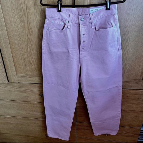 BNWT Rag & Bone Pink Blush Women's High Rise Straight Jeans - Picture 2 of 16