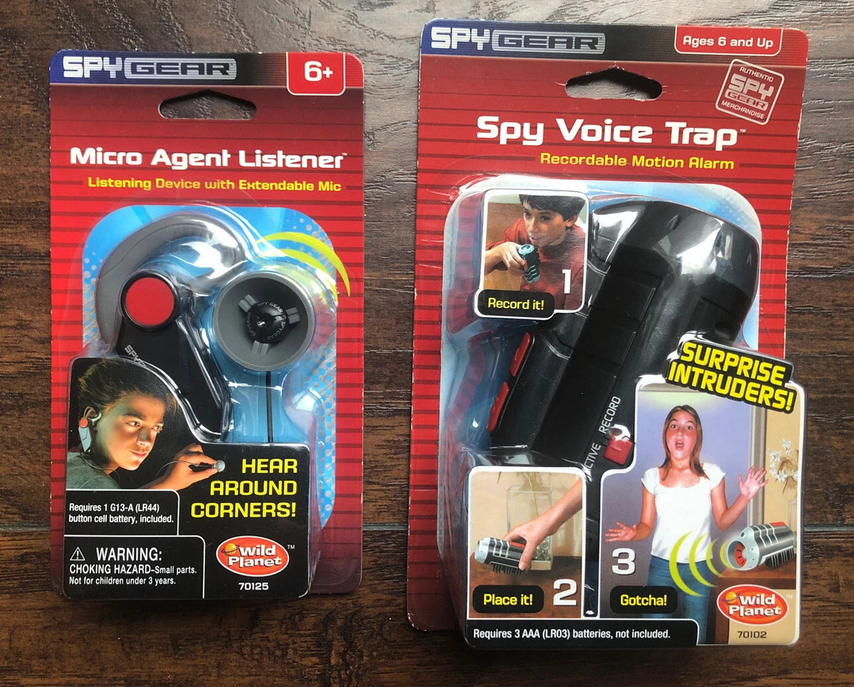 ⭕️ Lot of 2- SPY GEAR - Spy Voice Trap - Micro Agent Listener (2005) 70102  70125