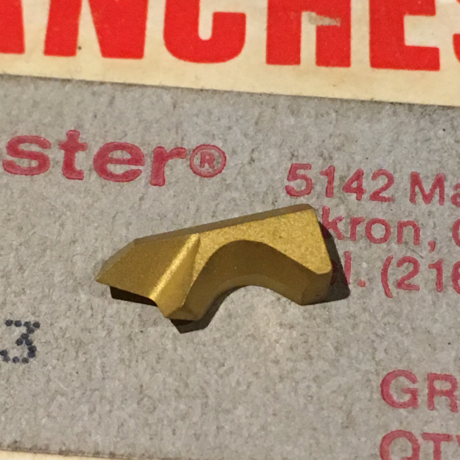 (4x) Manchester Tooling 510103 Grade GC Dogbone Bits Cutoff Carbide