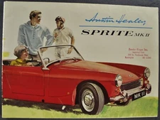 1962-1963 Austin Healey Sprite Mark II Catalog Brochure Nice Original