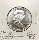 1963 D Franklin Half Dollar ~ *Gem BU* ~ Boldly Detailed Frosty Coin