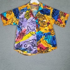 Vintage Ocean Pacific Men's Unisex Small Shirt Colorful Art Beach Ocean Surf