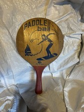 Vintage HOWSCO Paddle Ball 2-Paddles set PADDLEBALL VGC  1960's Taiwan 