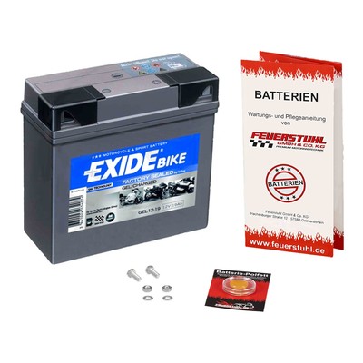 EXIDE Gel-Batterie Laverda Black Strike 750, 1999-2001, geladen, inkl 7,50 Pfand