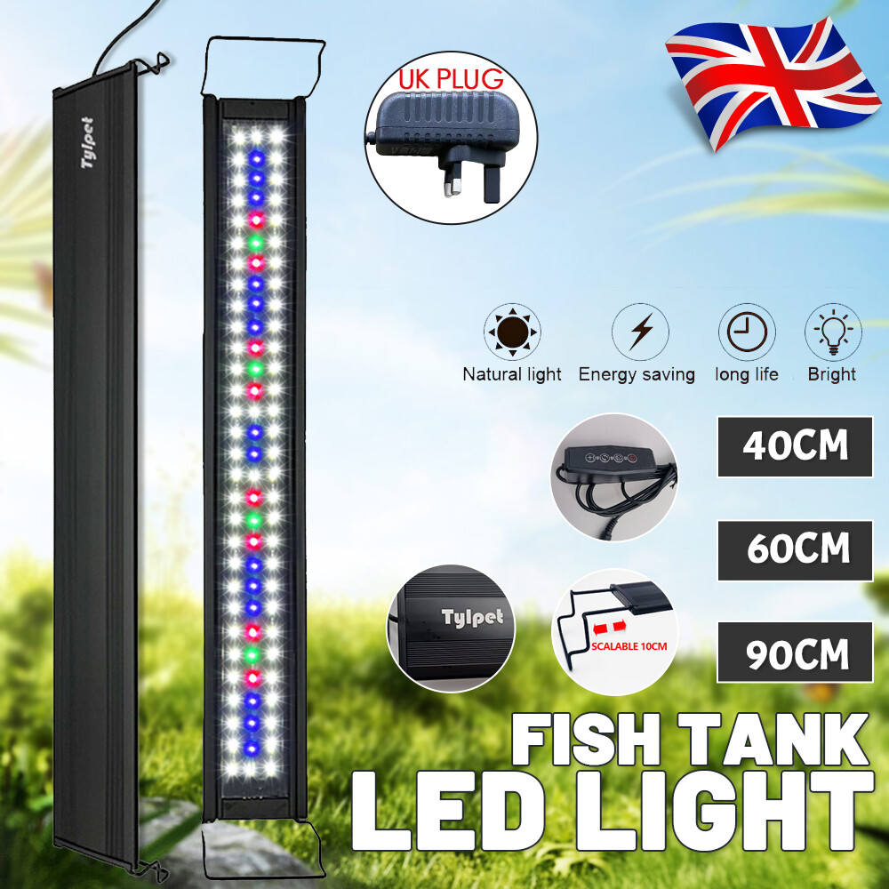 Marine Aquarium LED Light Lighting 40/60/90cm Aqua Fish Tank Full