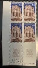Timbre-2084 1980-Bloc 4-Cathédrale du Puy -Coin numéroté