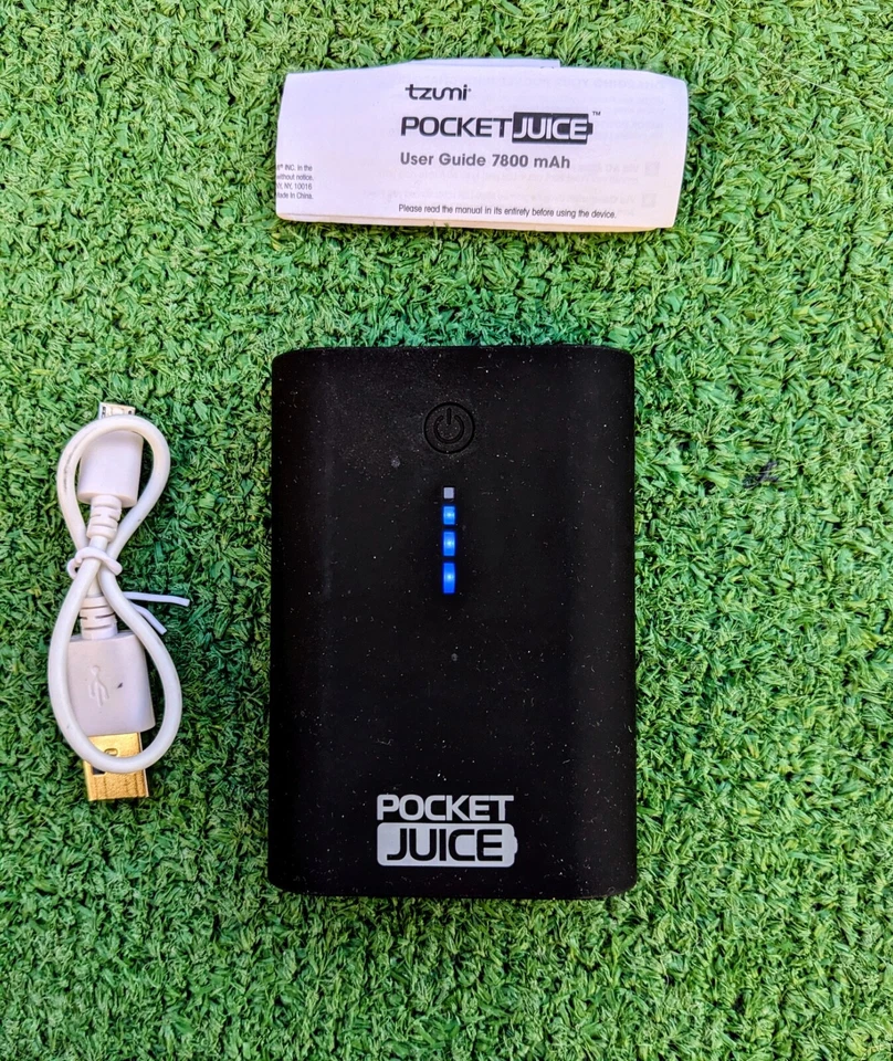 Cargador Portátil Tzumi-Pocket Juice 7800mAh 5V Doble Entrada USB 3488BB-3 Negro Usado en Excelente Condición Foto 2 de 4
