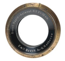 Busch Rapid Aplanat F.7 F 20cm Brass Large Format Camera Lens